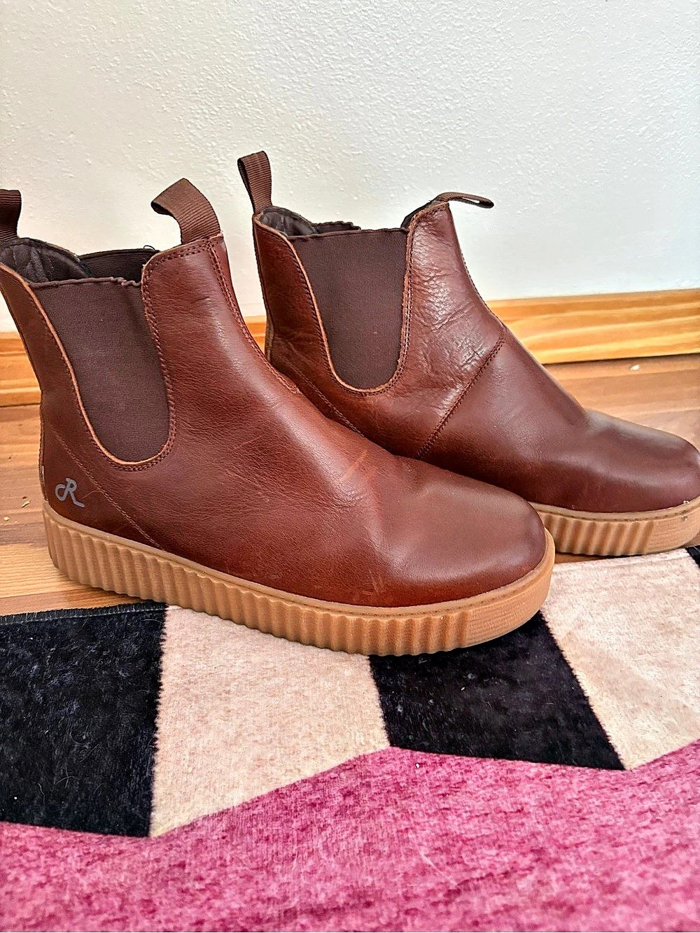 Religious Comfort Platform Chelsea Boot Brown Ankle Boots